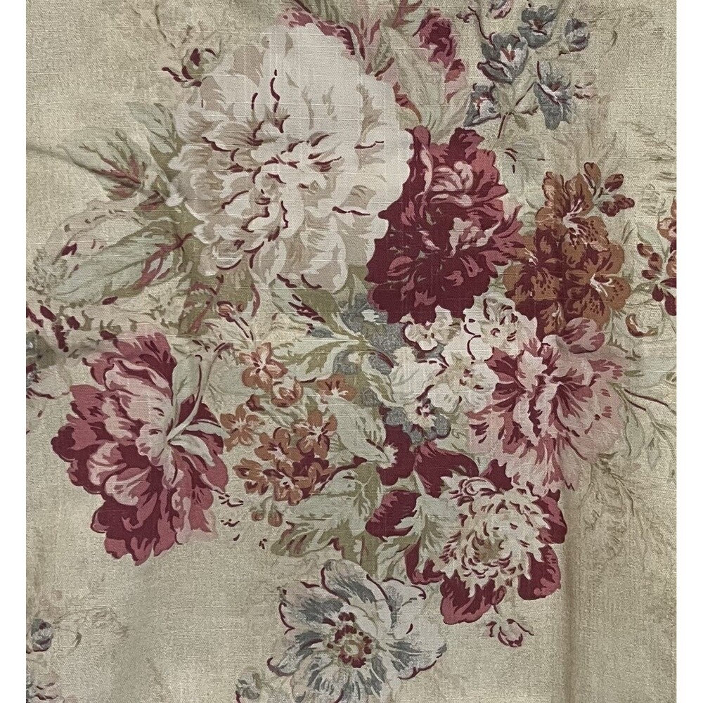 NEW Waverly Ballad Bouquet Roses Crimson Floral King Pillow Sham Lace Trim RARE - Picture 6 of 11